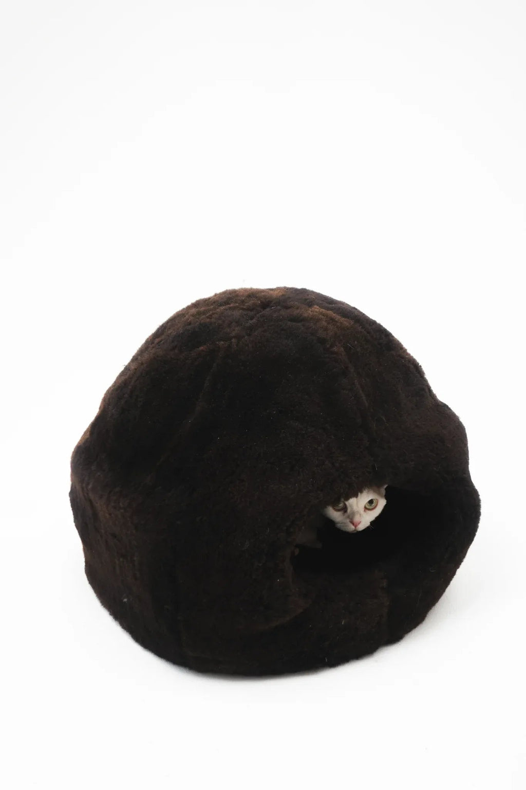 Natural Sheepskin Pet Nest - Brown