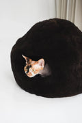 Natural Sheepskin Pet Nest - Brown