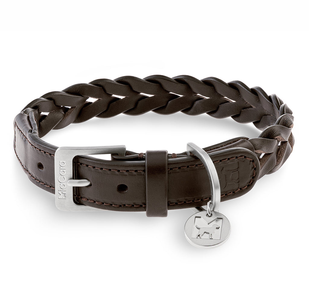 Bergamo Braided Leather Collar - MiaCara