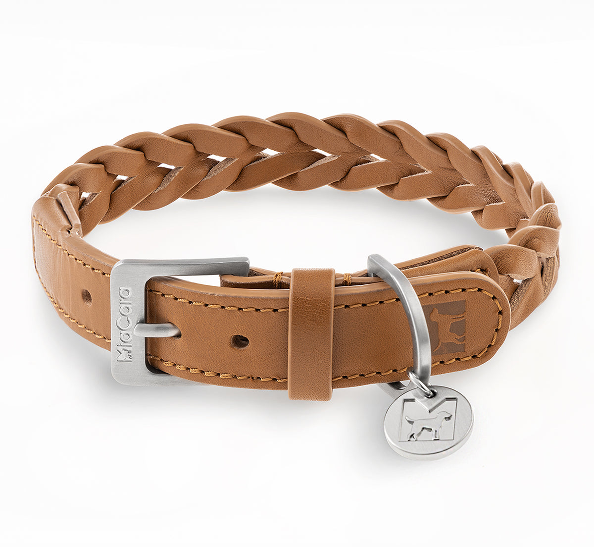 Bergamo Braided Leather Collar - MiaCara