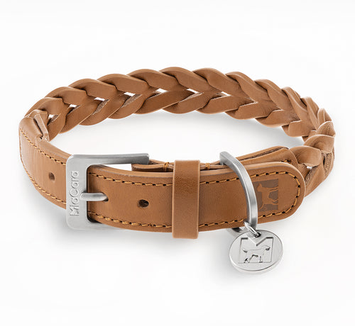 Bergamo Braided Leather Collar - MiaCara